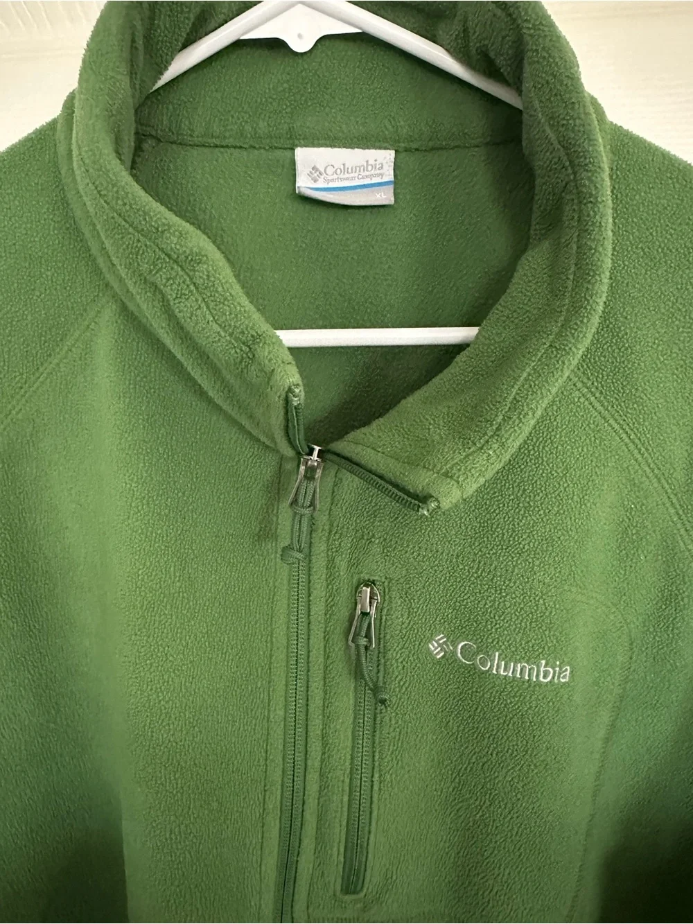 Men’s XL Columbia Green Fleece 1/4 Zip Pullover